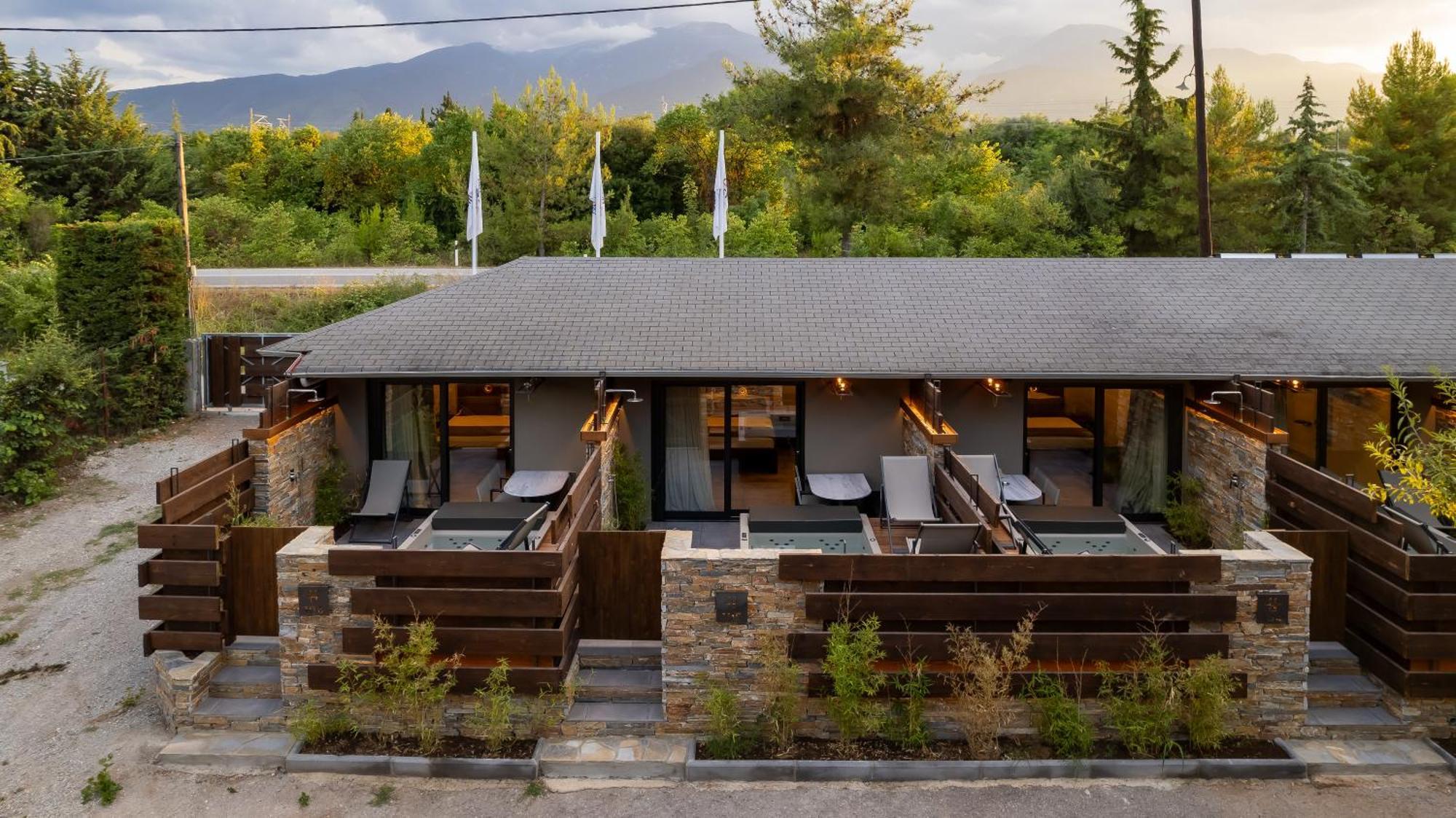 Sylvia Camping & Luxury Suites, Panel Hospitality Homes & Villas Litochoro Exterior foto